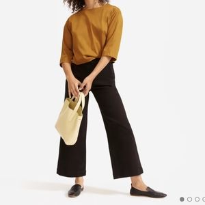 Everlane The Wide-Leg Crop Pant black